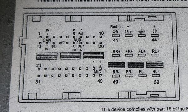 factory head unit pin voltages | FIAT 500X | The FIAT Forum