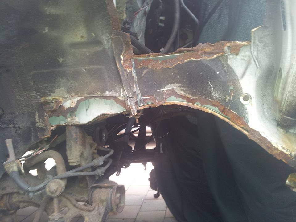 rust inner arches both sides incl engine mount remake and fabricate ...