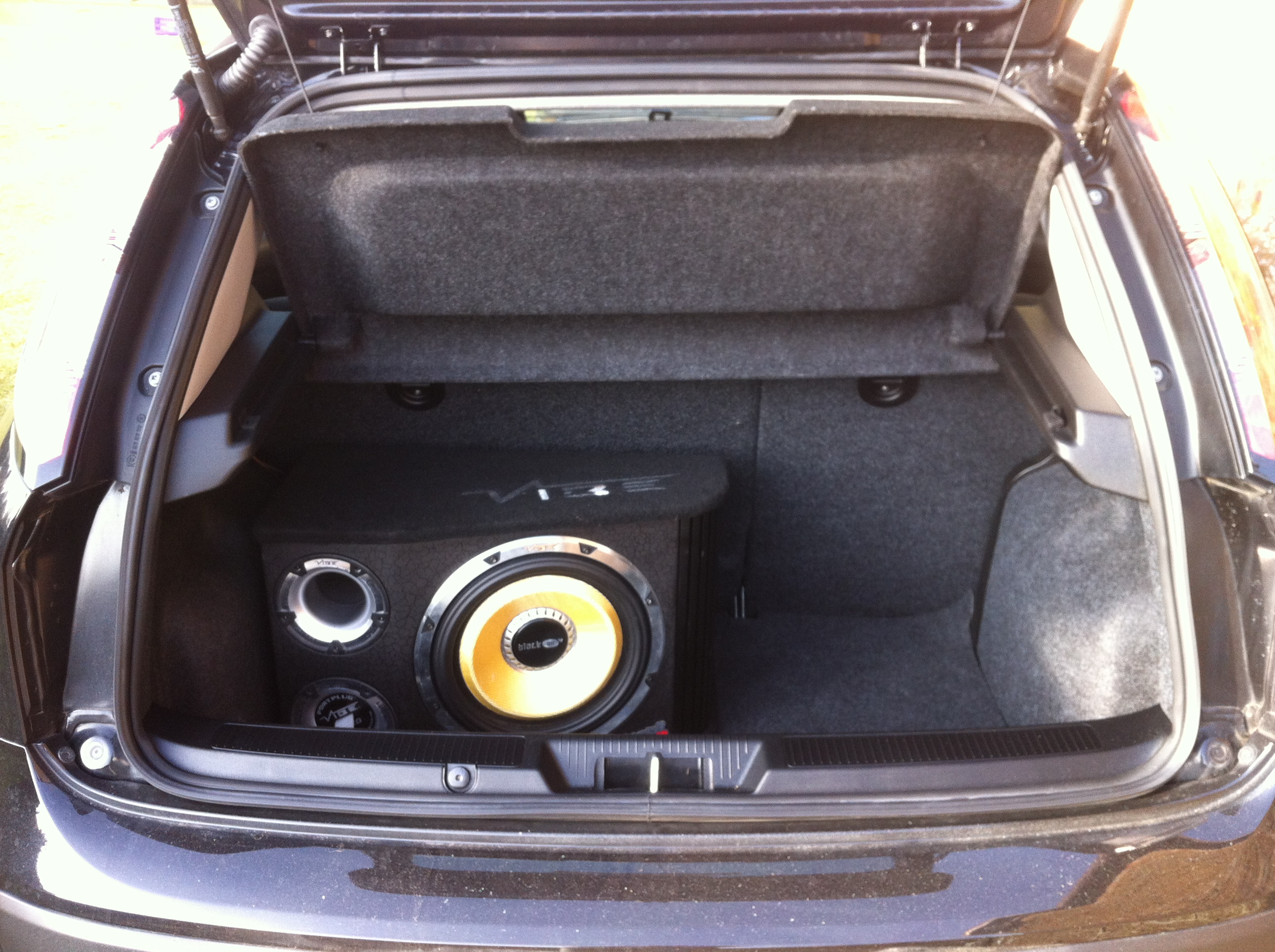 Aftermarket Subwoofer installed