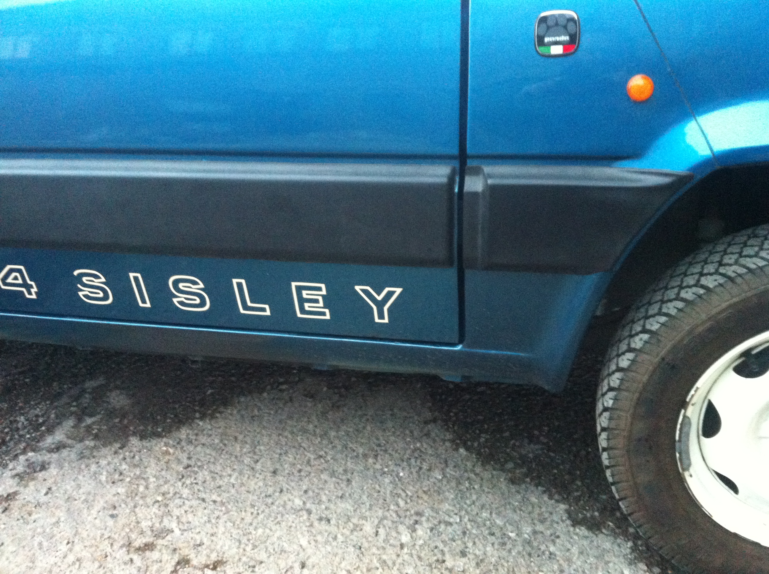 Gavin's blue Sisley.