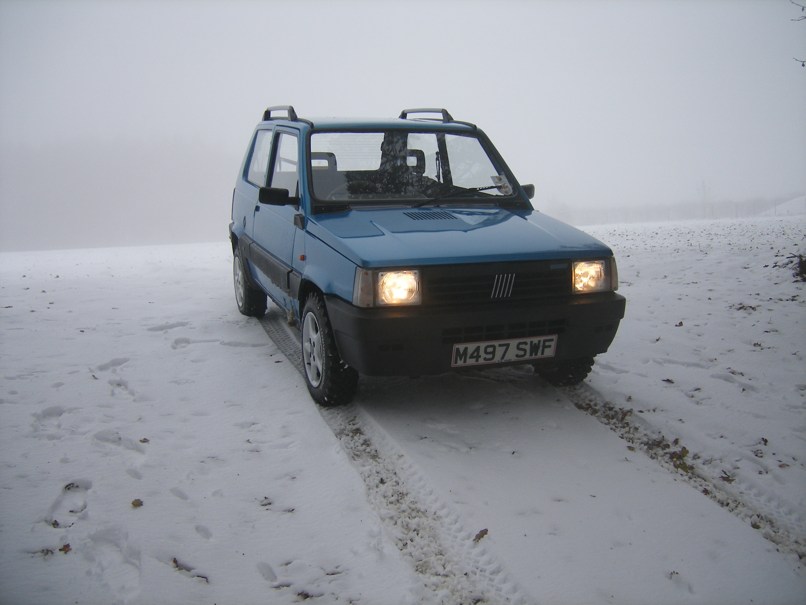 Panda in the snow, 2wd!